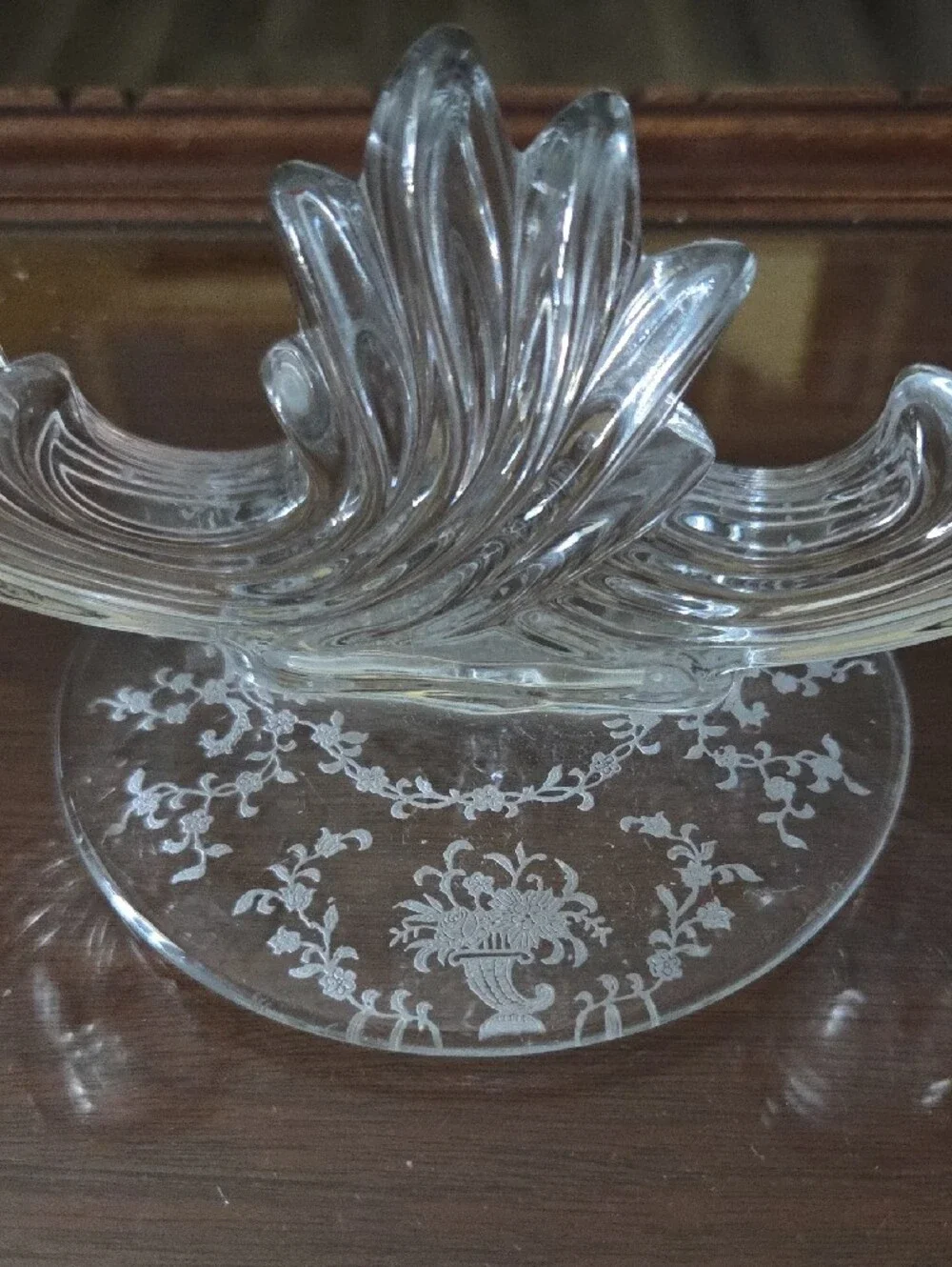 Fostoria Clear Glass Double Candle Holder - Elegant Home Accent